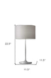 White On White Metal Table Lamp - Homeroots - Flyclothing LLC