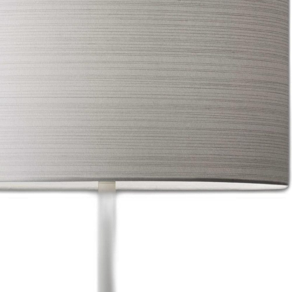 White On White Metal Table Lamp