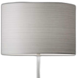 White On White Metal Table Lamp - Homeroots