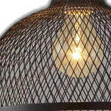 Caged Black Metal Small Ceiling Pendant - Homeroots