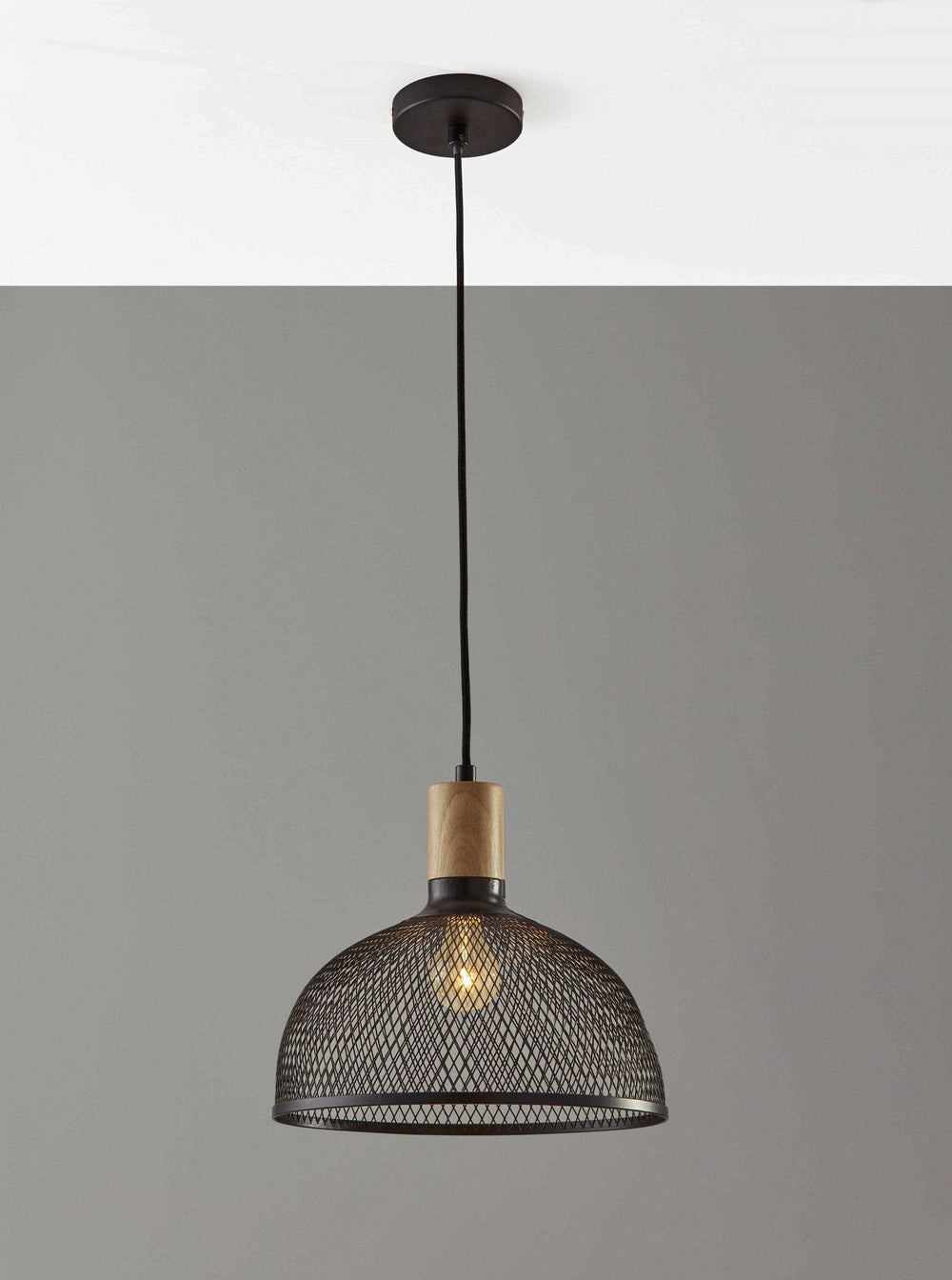 Caged Black Metal Large Ceiling Pendant - Homeroots - Flyclothing LLC