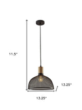 Caged Black Metal Large Ceiling Pendant - Homeroots - Flyclothing LLC