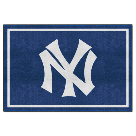New York Yankees 5ft. x 8 ft. Plush Area Rug - Retro Collection - New York Yankees