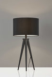 Treble Black Metal Table Lamp - Homeroots