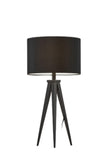 Treble Black Metal Table Lamp - Homeroots