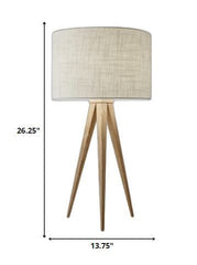 Treble Natural Wood Table Lamp