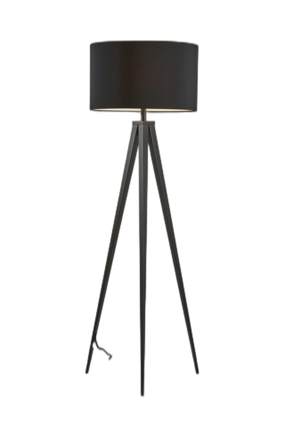 62" Black Tripod Floor Lamp With Black Drum Shade - Homeroots - Flyclothing LLC