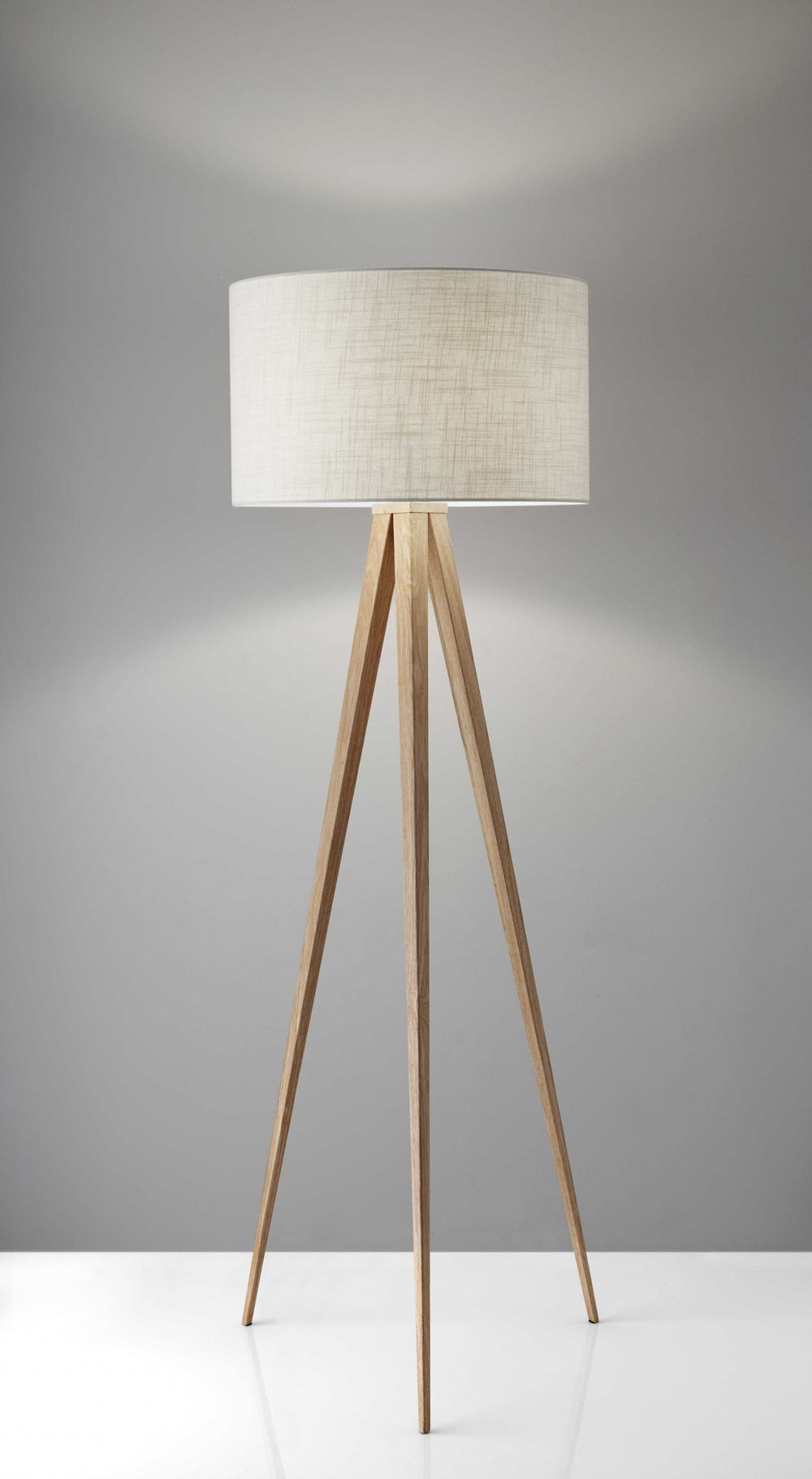 60" Tripod Floor Lamp With White Drum Shade - Homeroots - Flyclothing LLC