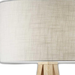 60" Tripod Floor Lamp With White Drum Shade - Homeroots