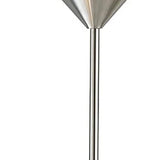 71" Two Light Torchiere Floor Lamp With White Acrylic Bowl Shades - Homeroots