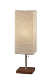 Wildside Paper Shade With Walnut Wood Table Lamp - Homeroots