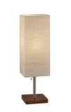 Wildside Paper Shade With Walnut Wood Table Lamp - Homeroots