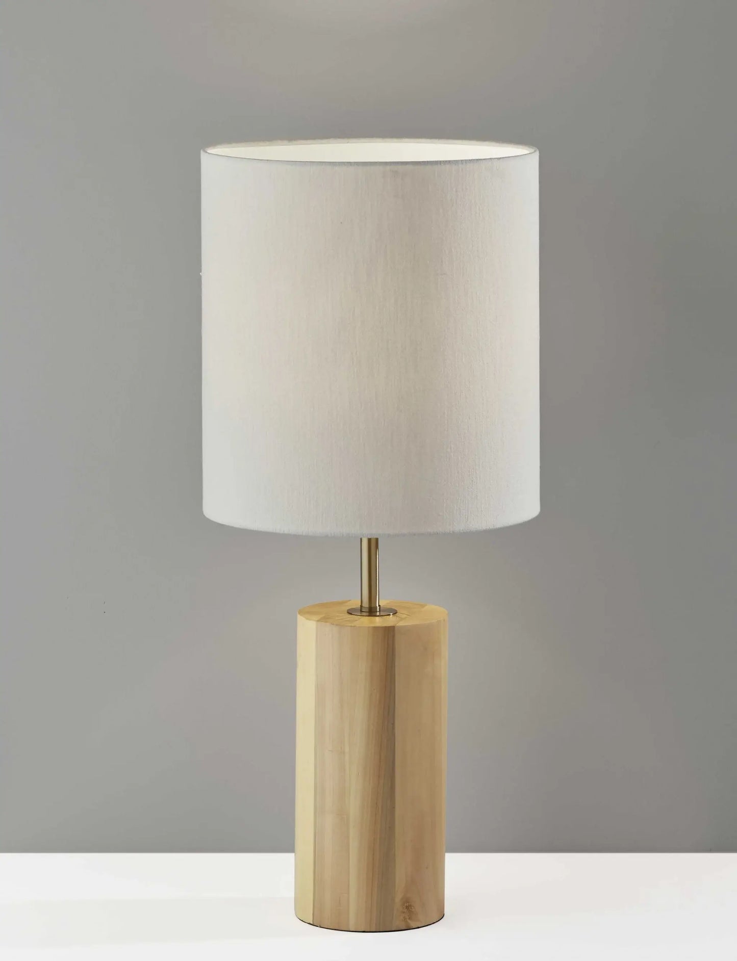 Natural Wood Circular Block Table Lamp - Homeroots - Flyclothing LLC