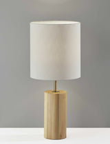 Natural Wood Circular Block Table Lamp - Homeroots - Flyclothing LLC