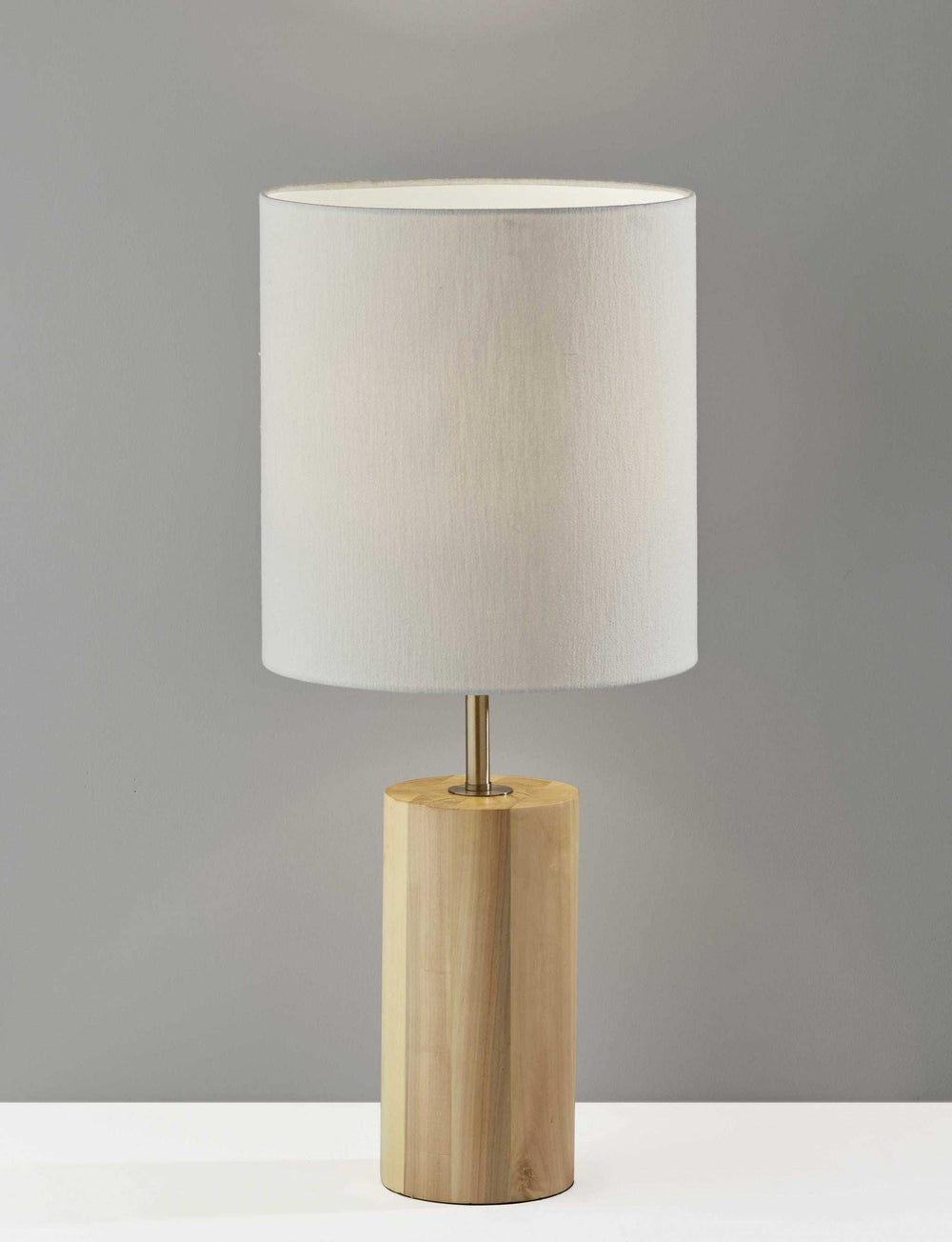 Natural Wood Circular Block Table Lamp - Homeroots - Flyclothing LLC