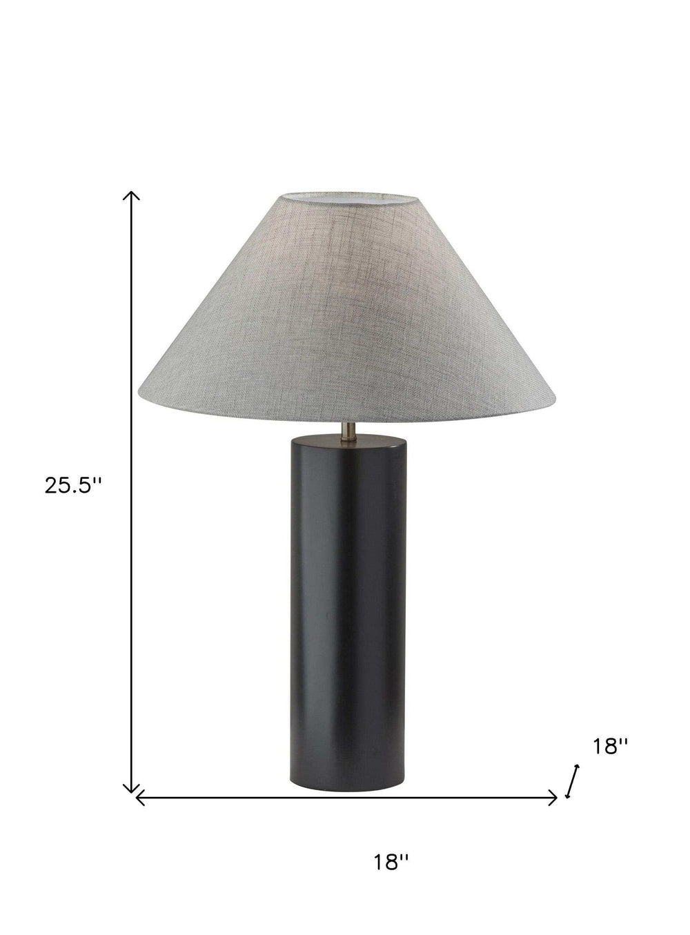 Canopy Black Wood Block Table Lamp - Homeroots - Flyclothing LLC