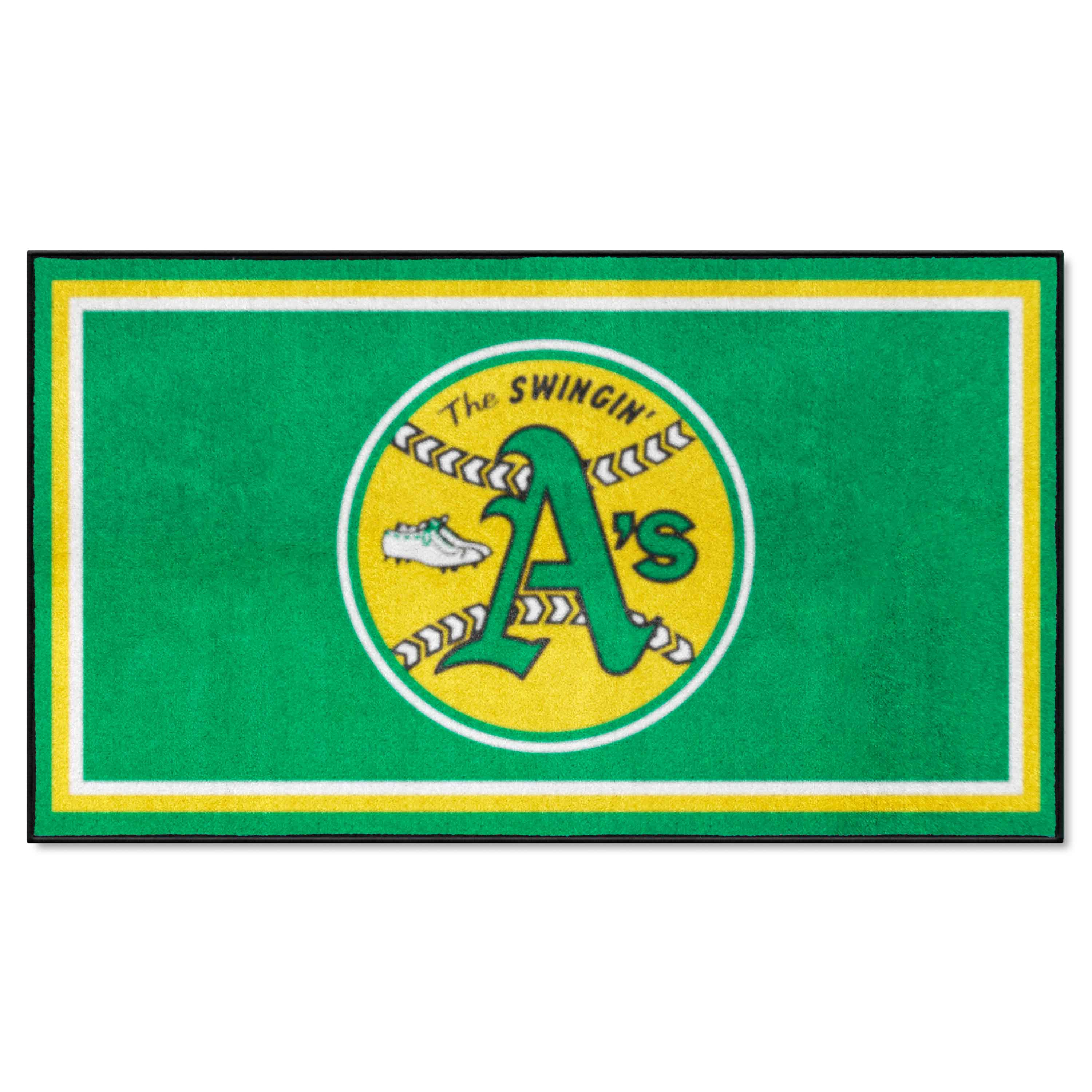 Oakland Athletics 3ft. x 5ft. Plush Area Rug - Retro Collection - Oakland Athletics