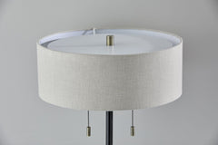 Sci Fi Two Pull Black Metal Table Lamp - Homeroots