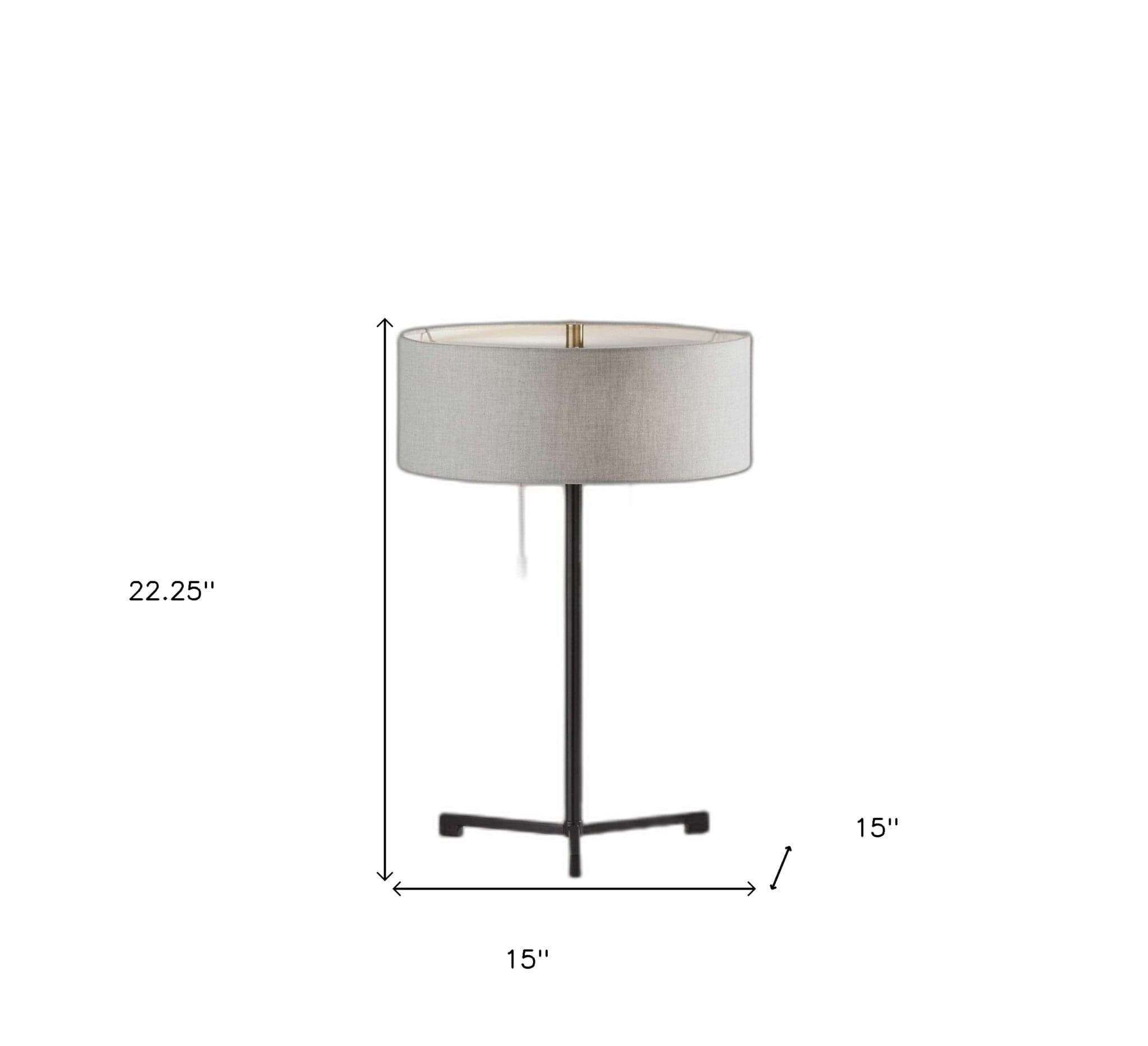 Sci Fi Two Pull Black Metal Table Lamp - Homeroots