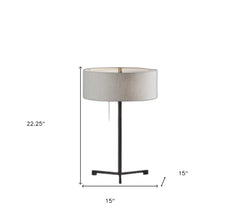 Sci Fi Two Pull Black Metal Table Lamp - Homeroots
