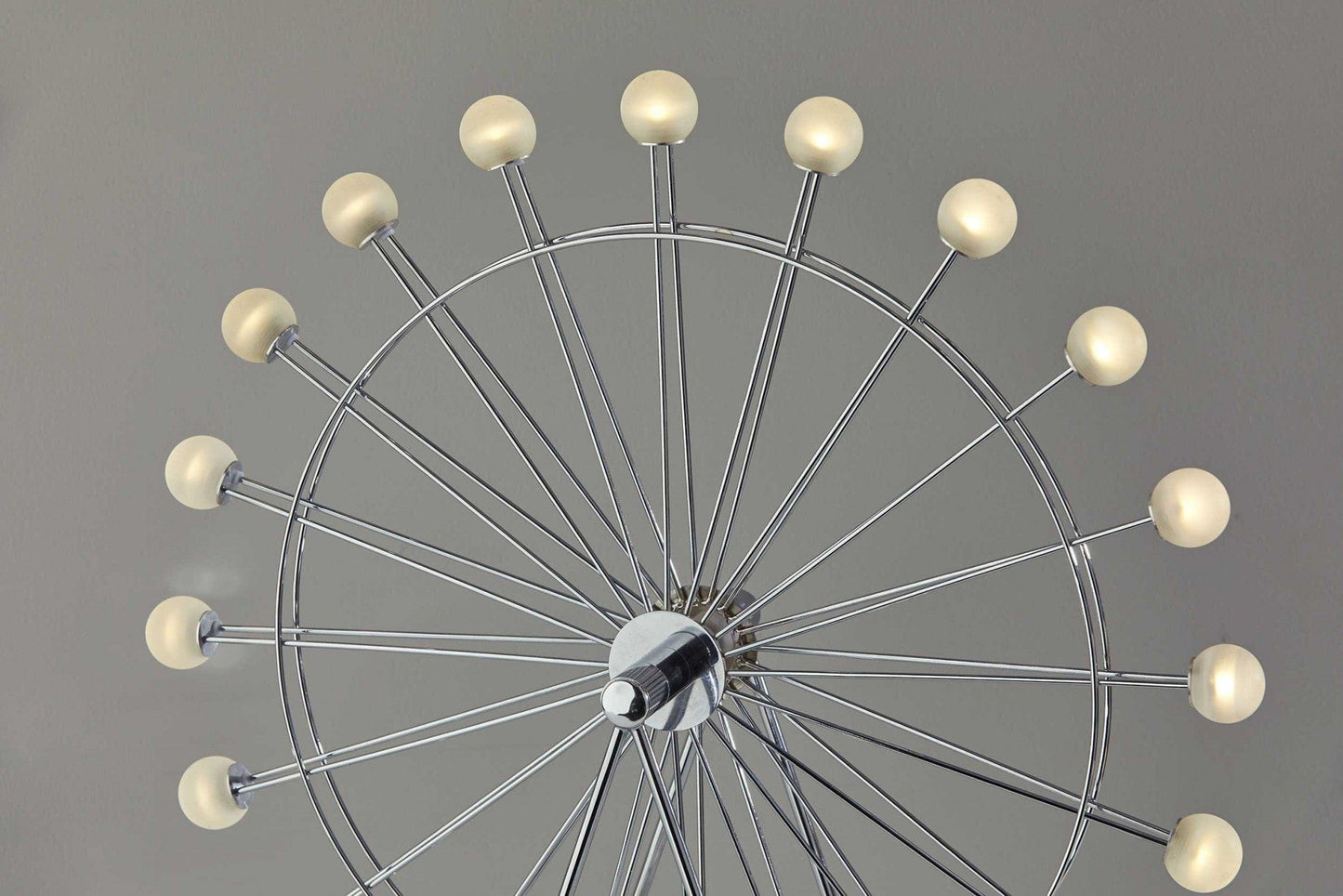 22" Off White Metal Multi Light Bedside LED Table Lamp With Off White Globe Shade - Homeroots - Flyclothing LLC