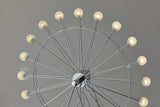 22" Off White Metal Multi Light Bedside LED Table Lamp With Off White Globe Shade - Homeroots - Flyclothing LLC