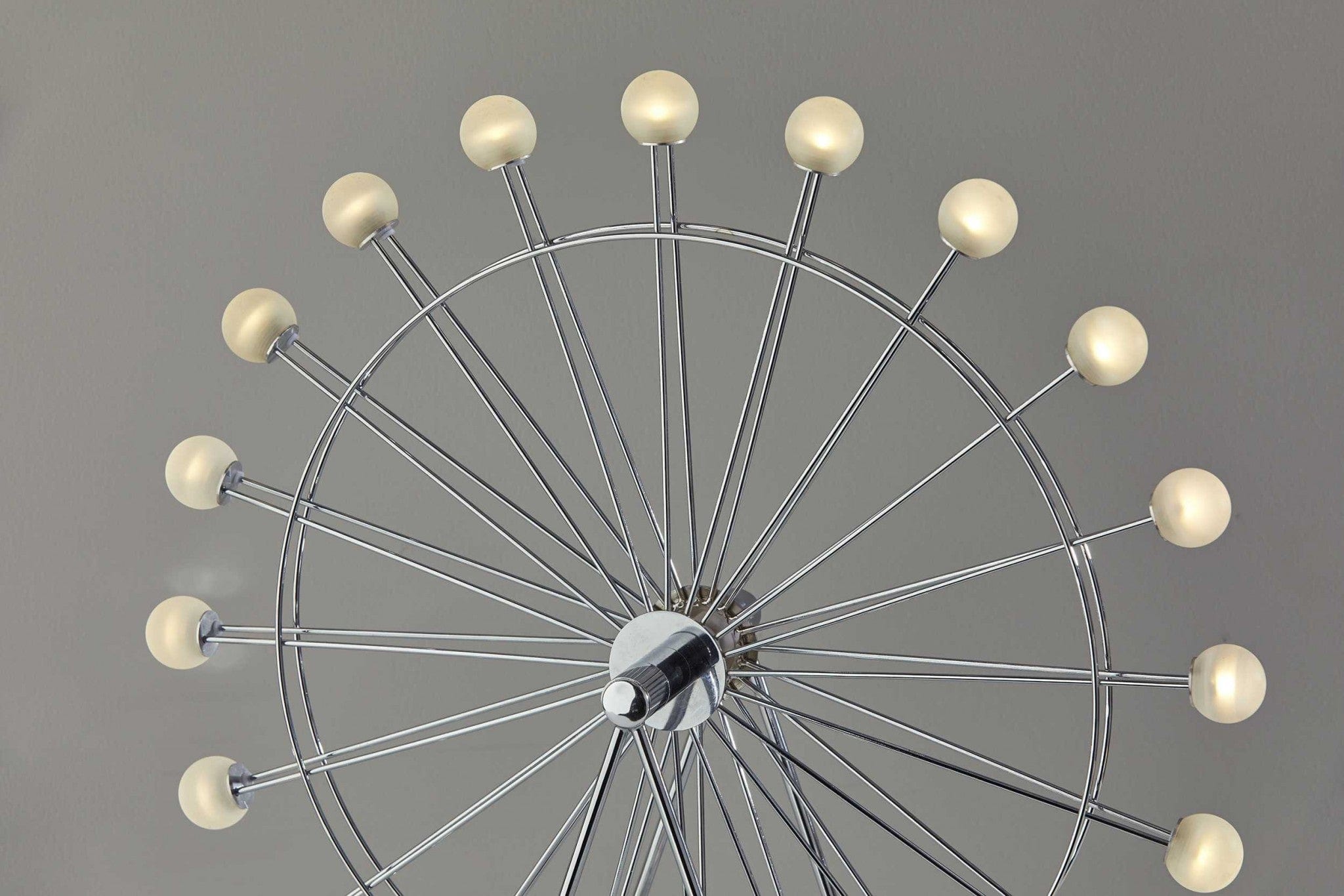 22" Off White Metal Multi Light Bedside LED Table Lamp With Off White Globe Shade - Homeroots - Flyclothing LLC