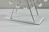 22" Off White Metal Multi Light Bedside LED Table Lamp With Off White Globe Shade - Homeroots - Flyclothing LLC