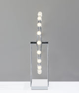 22" Off White Metal Multi Light Bedside LED Table Lamp With Off White Globe Shade - Homeroots - Flyclothing LLC
