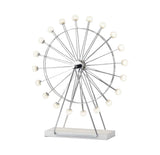 22" Off White Metal Multi Light Bedside LED Table Lamp With Off White Globe Shade - Homeroots - Flyclothing LLC