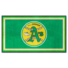 Oakland Athletics 3ft. x 5ft. Plush Area Rug - Retro Collection - Oakland Athletics