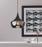 Gnome Smoked Glass Black Metal Pendant Lamp - Homeroots - Flyclothing LLC