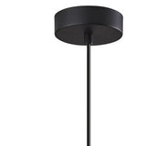 Gnome Smoked Glass Black Metal Pendant Lamp - Homeroots