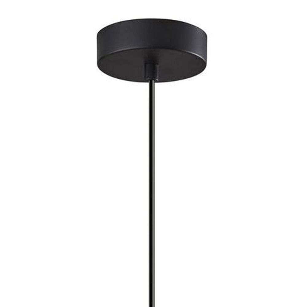 Gnome Smoked Glass Black Metal Pendant Lamp - Homeroots - Flyclothing LLC