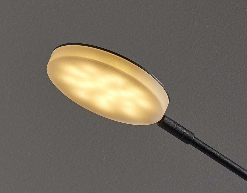 Three Color Adjustable Floor Lamp Black Metal Saucer Led - Homeroots - Flyclothing LLC