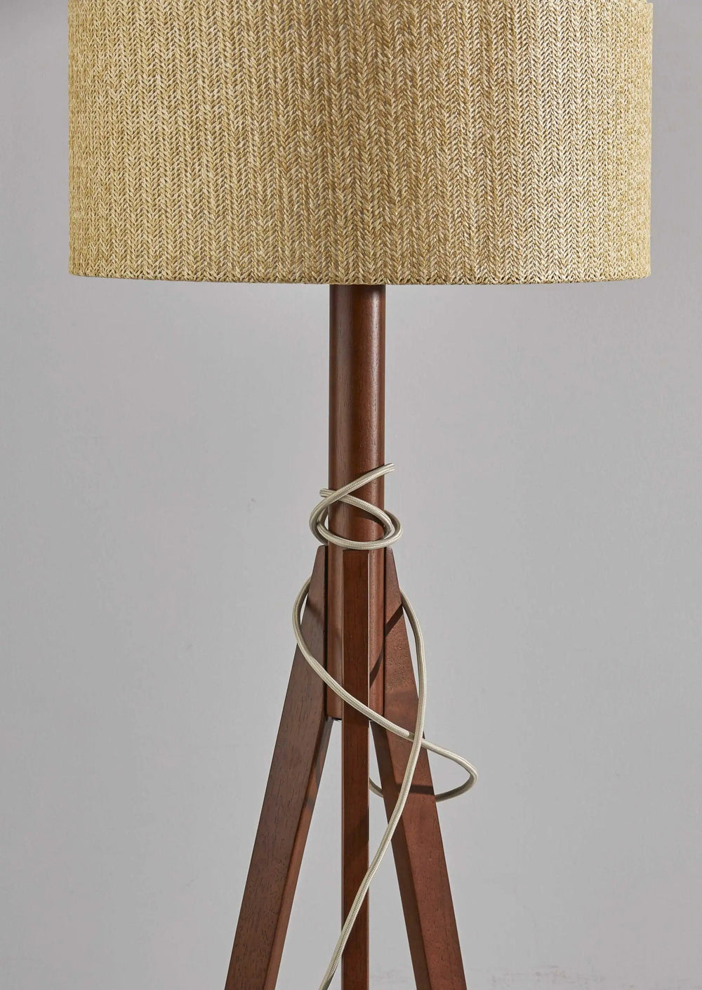 59" Tripod Floor Lamp With Brown Drum Shade - Homeroots - Flyclothing LLC