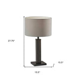 Black Wood Monument Table Lamp - Homeroots - Flyclothing LLC