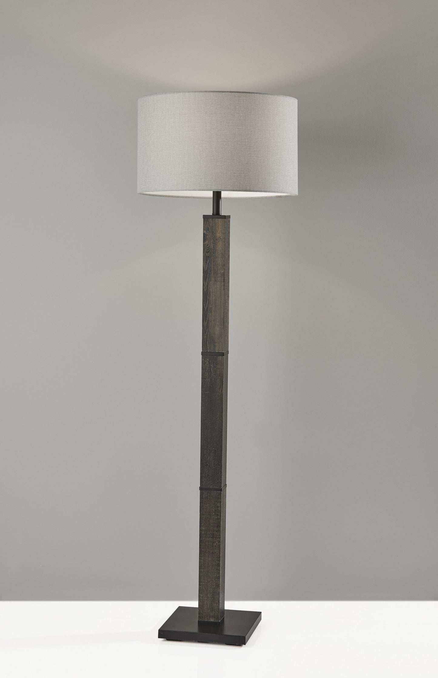 62" Black Traditional Shaped Floor Lamp With Off-White Drum Shade - Homeroots - Flyclothing LLC