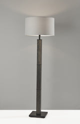 62" Black Traditional Shaped Floor Lamp With Off-White Drum Shade - Homeroots - Flyclothing LLC