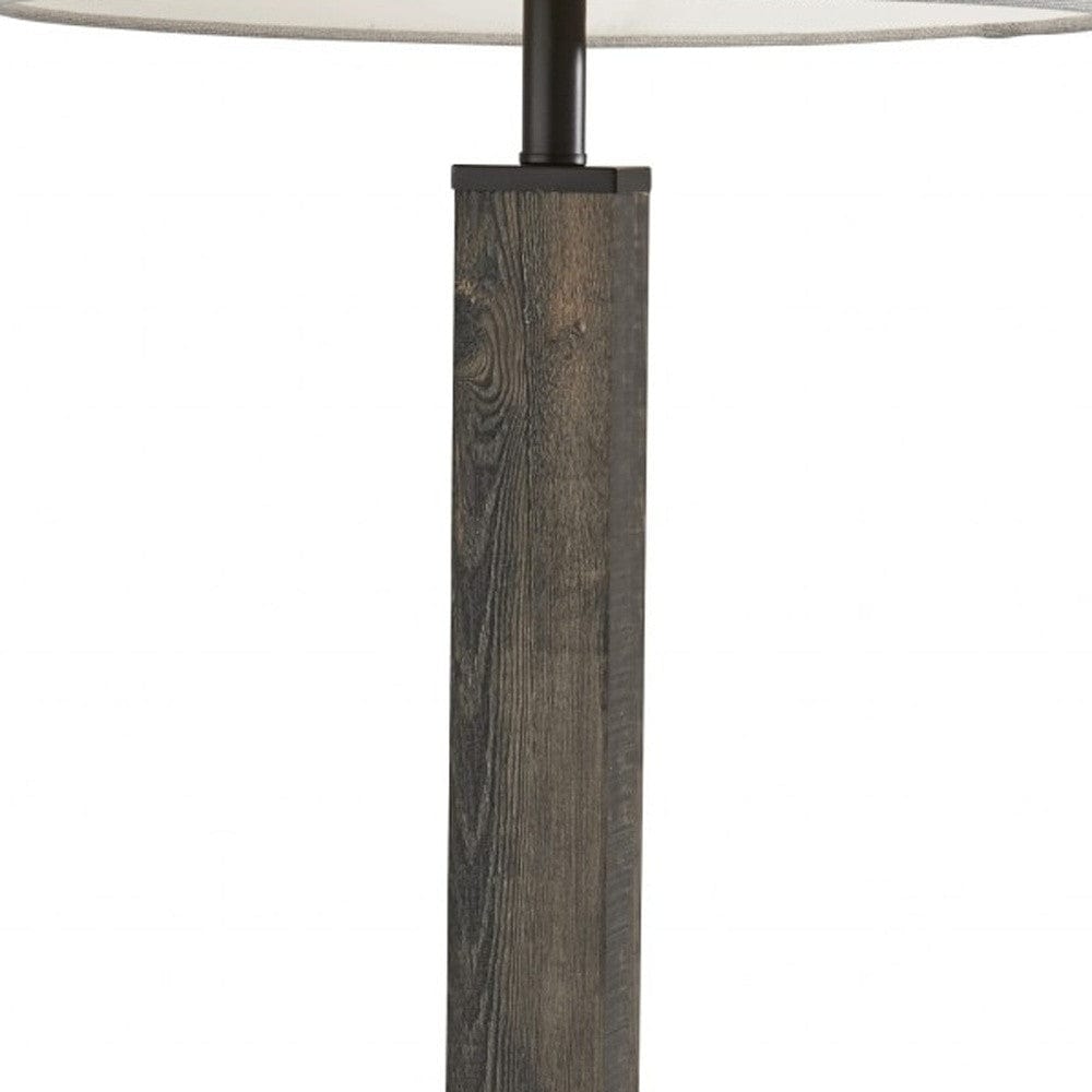 62" Black Traditional Shaped Floor Lamp With Off-White Drum Shade - Homeroots - Flyclothing LLC