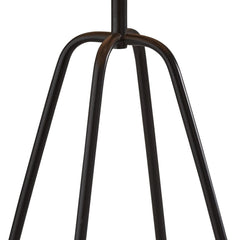 Open Cane Web Natural Shade Dark Bronze Table Lamp - Homeroots