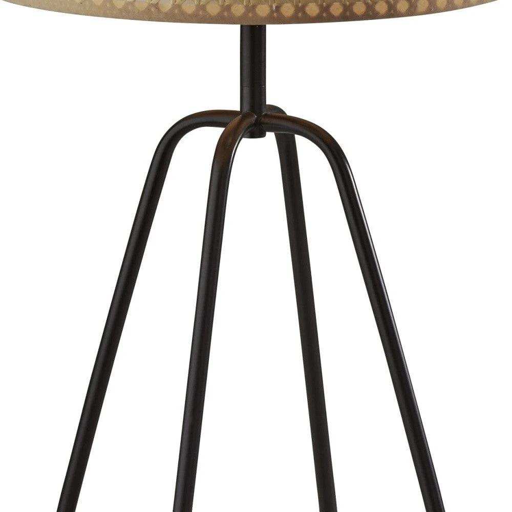 Open Cane Web Natural Shade Dark Bronze Table Lamp - Homeroots - Flyclothing LLC