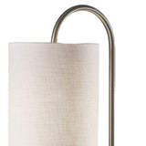 66" Tray Table Floor Lamp With White Drum Shade - Homeroots