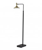 Adjustable Brass Spotlight Led Floor Lamp In Black Metal - Homeroots