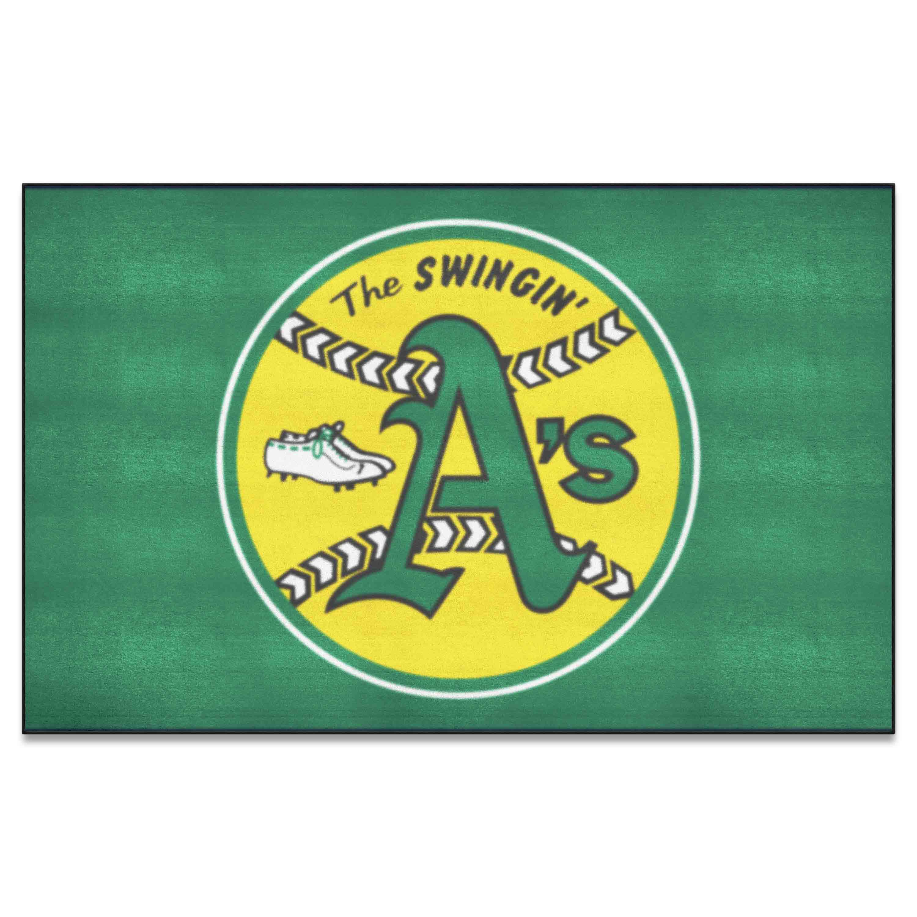 Oakland Athletics Ulti-Mat Rug - 5ft. x 8ft. - Retro Collection - Oakland Athletics