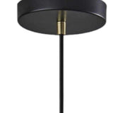 Striped Glass Glow Metal Pendant - Homeroots