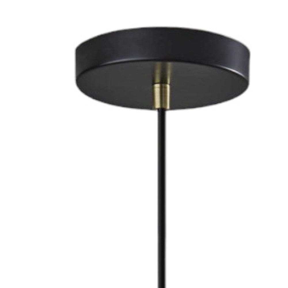 Striped Glass Glow Metal Pendant - Homeroots - Flyclothing LLC