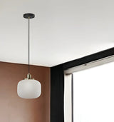 Striped Glass Glow Metal Pendant - Homeroots - Flyclothing LLC