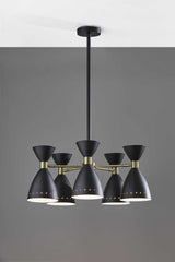 Cinco Diabolo Adjustable Black Metal Pendant