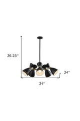 Cinco Diabolo Adjustable Black Metal Pendant - Homeroots - Flyclothing LLC